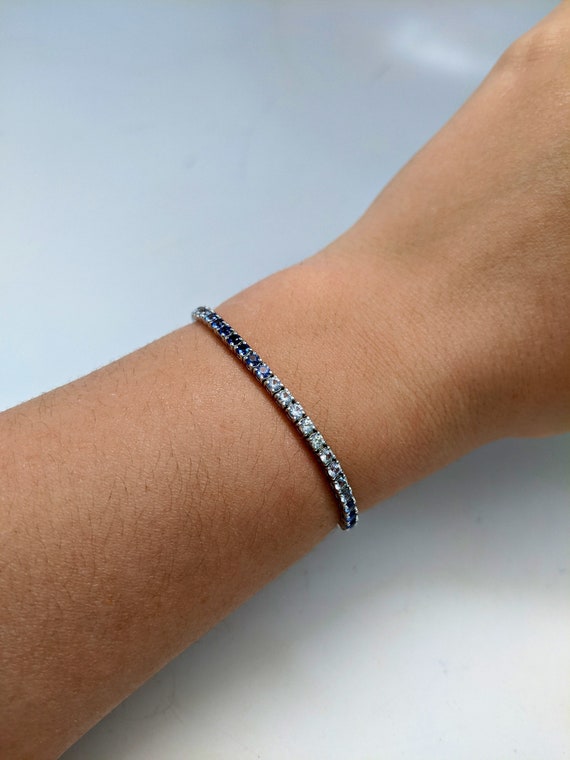 LeVian Blue Sapphire Bolo Bracelet - image 1