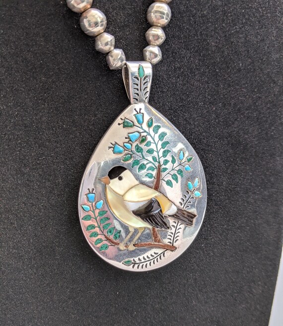 Reversible Zuni Bird Necklace. Etsy