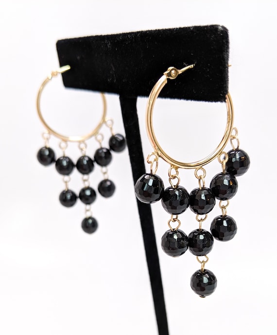 Onyx Chandelier Earrings