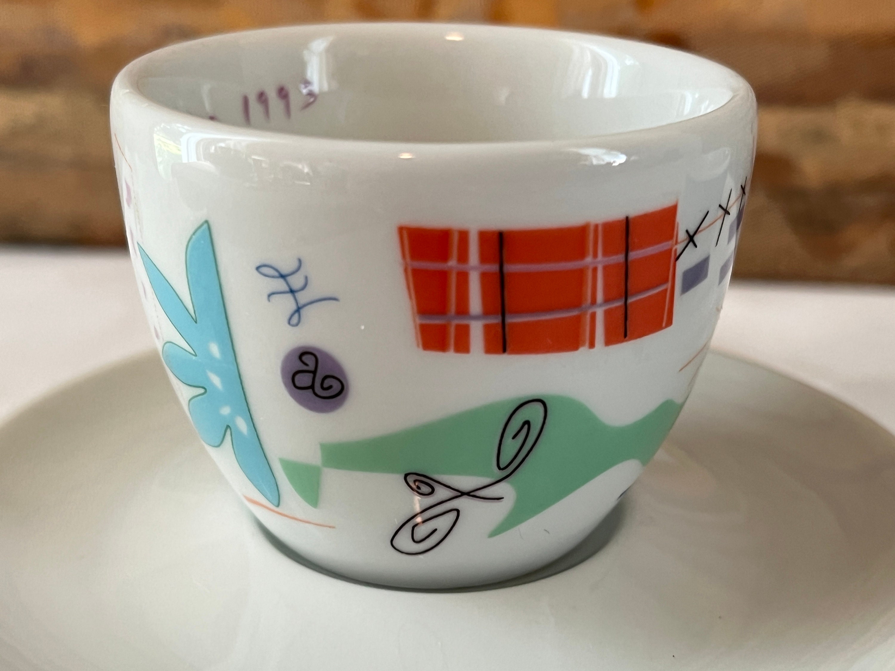 Vtg Illy Collection 1993 Demitasse Cups Saucers Italian Art Etsy