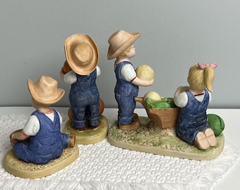 Denim Days Figurine LOT 1985 Homco 