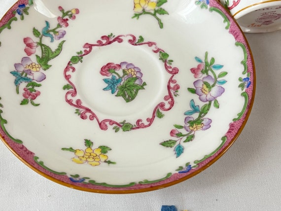 Antique MINTONS Tea Cup Saucer | Alma Pattern B925