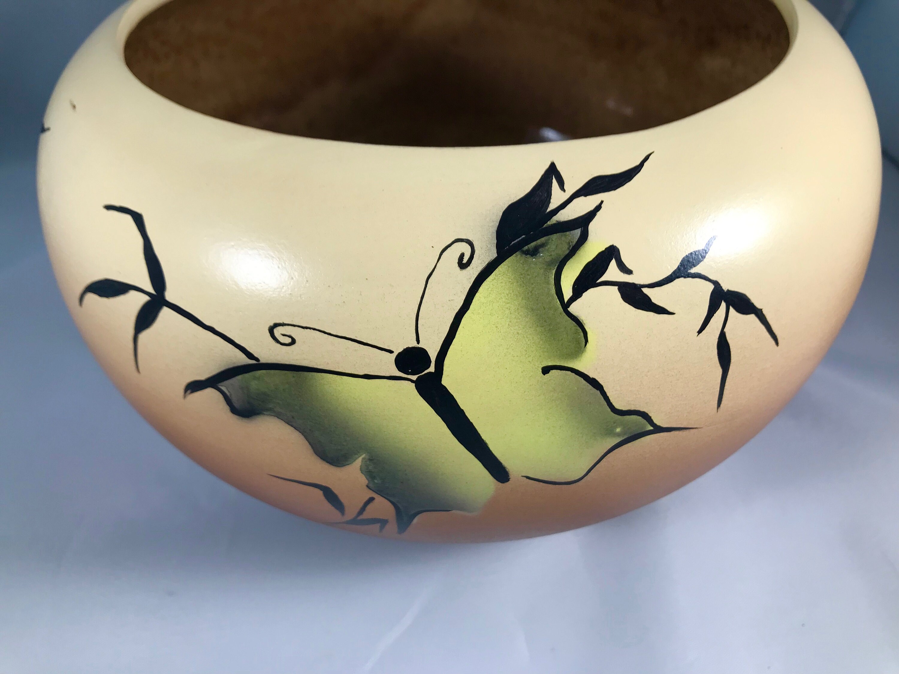 Vtg Atlantic Mold Ceramic Pottery Bowl / Planter w Southwest Etsy