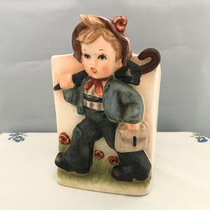 Large Napco Planter, Boy With Umbrella, Vintage Mid Century Pottery Planter, Japan Napcoware