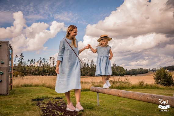 mommy and me linen dresses Mommy + Me Dress Bundle L / L