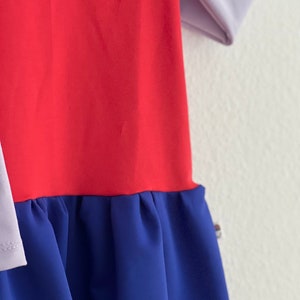 cute color block dress in lilac, red and cobalt blue to mix and match image 6