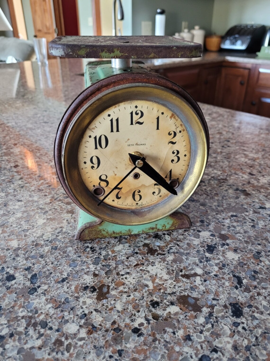 Farmhouse clockAntique/Vintage scale upcycled to working Etsy