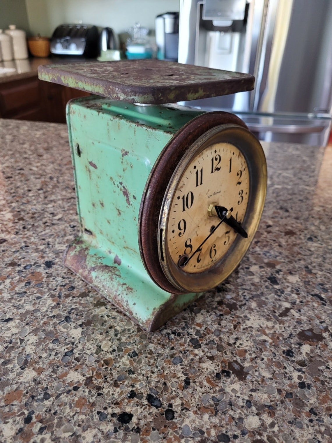 Farmhouse clockAntique/Vintage scale upcycled to working Etsy