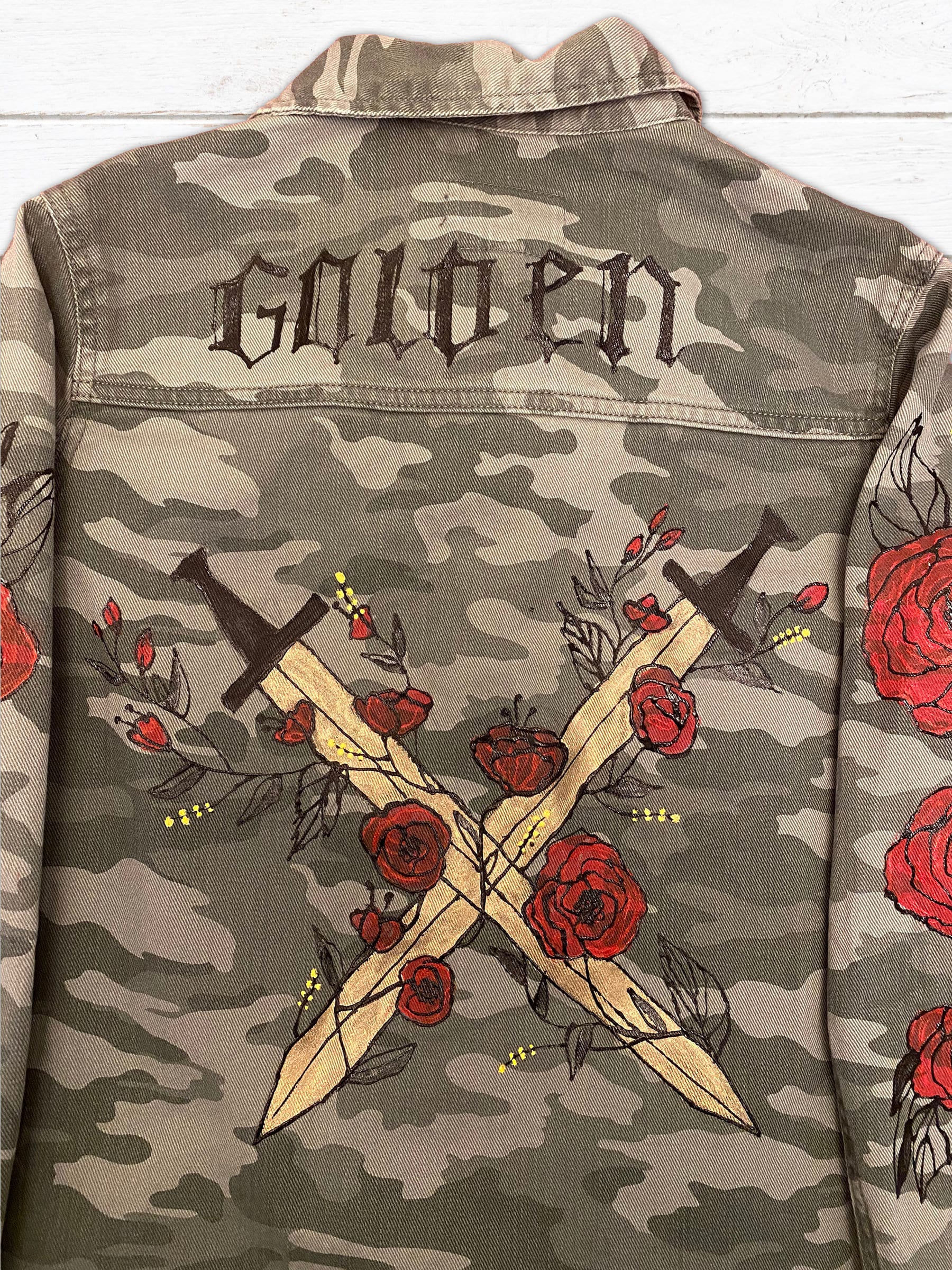Custom Las Vegas Golden Knights Tattoo Style Swords and Etsy