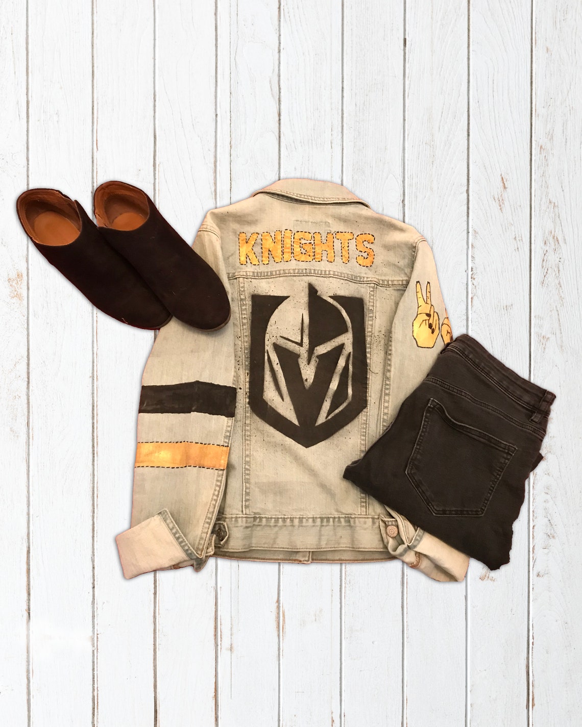Vegas Golden Knights Women's Denim Jean Jacket Etsy