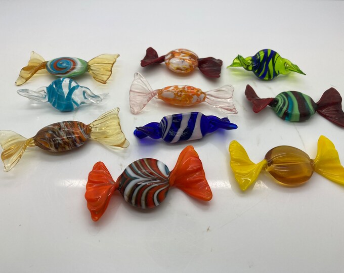 Murano Glass Candies Set of 10 Etsy