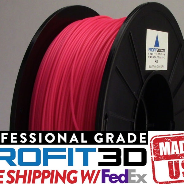 Fluorescent Pink PLA 3D Printer Filament 1.75mm 1kg