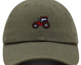 Tractor Premium Dad Hat Embroidered Baseball Cap Construction Farm