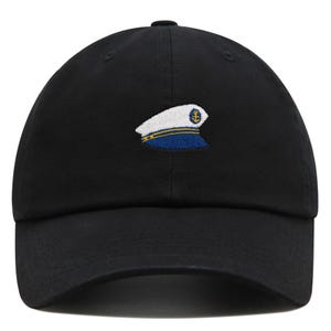 Embroidered Captain's Hat, Cotton Dad Hat - Nautical Baseball Cap