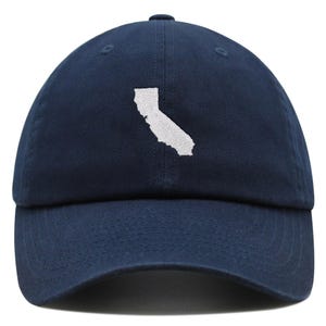 California State Embroidered Dad Hat - Cotton Baseball Cap