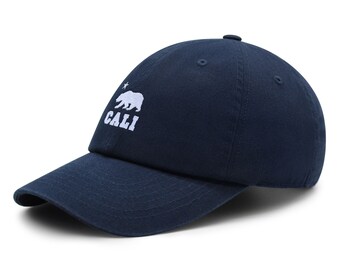 Snapback Hip Hop Con Ricamo Orso California - Berretto Baseball Uomo Donna - Tesa Curva 7 Cm - Taglia Unica Regolabile - 2