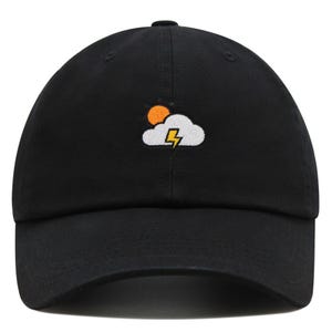 Weather Premium Dad Hat Embroidered Cotton Baseball Cap Cloud Sun