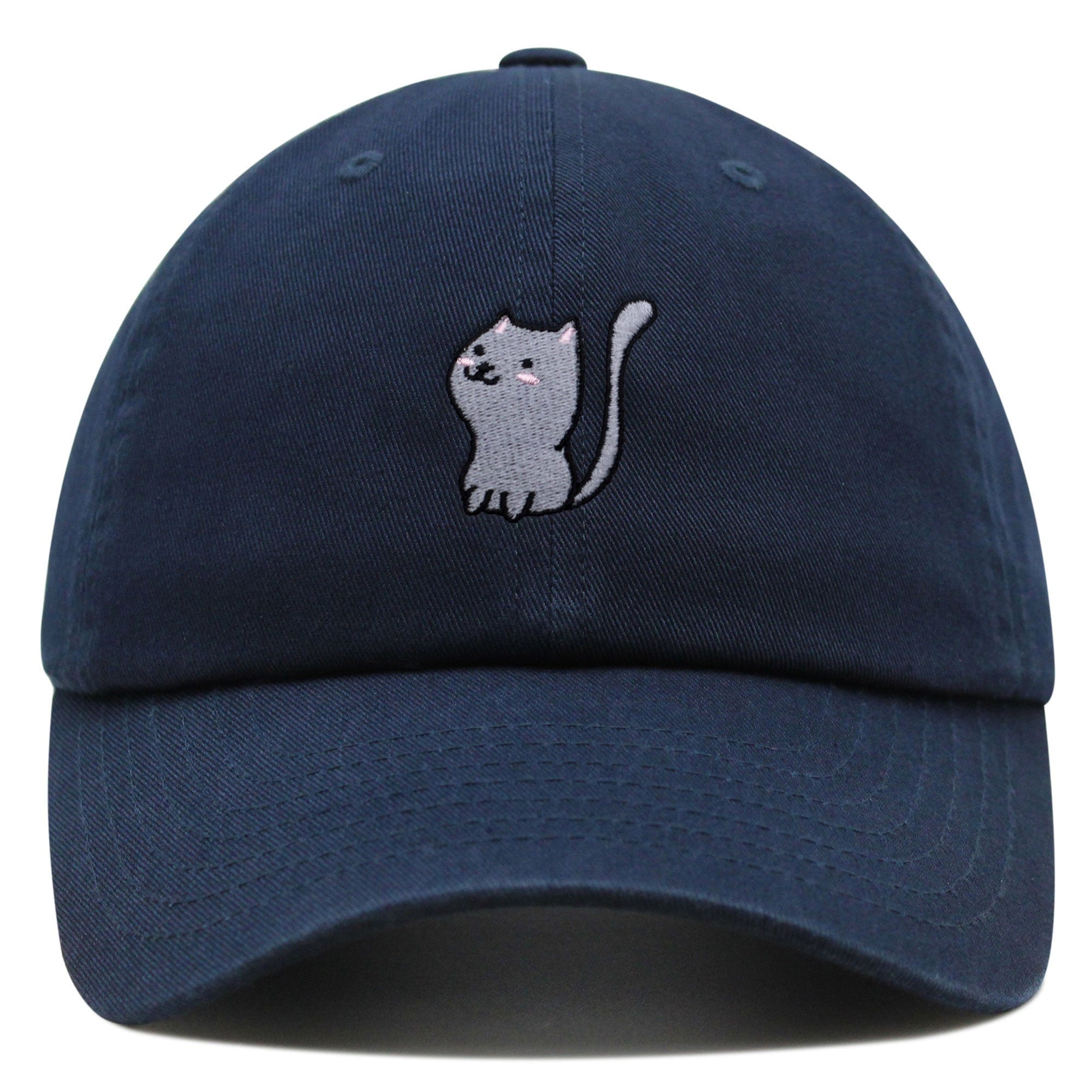 Baseball Cap - Black Cat Graphic Embroidery Adjustable Washable Cotton Unisex Embroidered Black Cat Baseball Cap, Cute Black Cat Design  main image 2