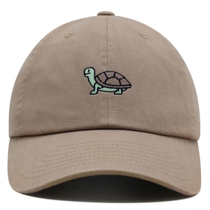 Turtle Premium Dad Hat Embroidered Baseball Cap Neck
