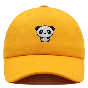 Cappello da papà con faccia di panda kawaii - Cappellino da baseball in cotone ricamato