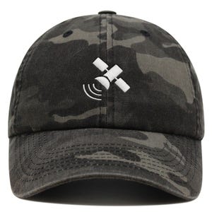 Satellite Silhouette Premium Dad Hat Embroidered Cotton Baseball Cap Embroidered Logo