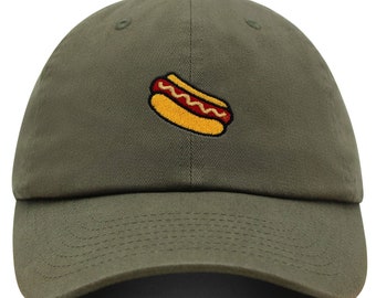 Hotdog Premium Dad Hat Embroidered Baseball Cap Foodie Sausage