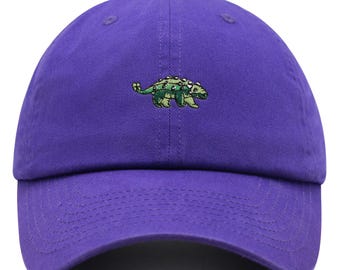 Embroidered Ankylosaurus Dinosaur Dad Hat, Cotton Baseball Cap