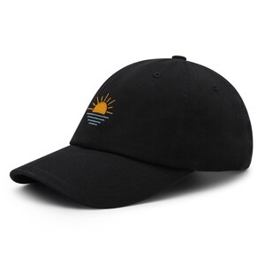 Sun Premium Dad Hat Embroidered Baseball Cap Sunset Sunrise image 2