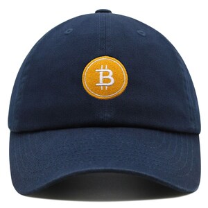 Bitcoin Dad Hat, Embroidered Cotton Baseball Cap