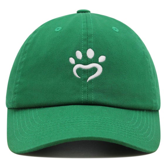 Paw Vintage Baseball Cap - Embroidered Cotton Adjustable Dad Hat (Distressed Khaki)