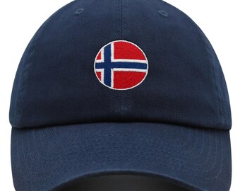 Embroidered Norway Flag Dad Hat, Cotton Baseball Cap