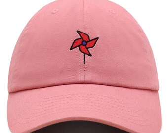 Embroidered Pinwheel Dad Hat, Premium Cotton Baseball Cap