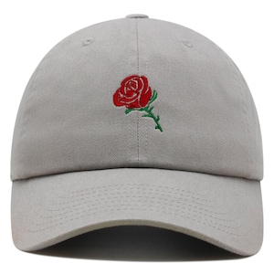 Rose Premium Dad Hat Embroidered Baseball Cap Flower Floral Love