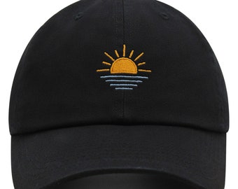 Sun Premium Dad Hat Embroidered Baseball Cap Sunset Sunrise