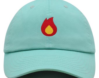 Embroidered Fire Cotton Dad Hat, USA Made