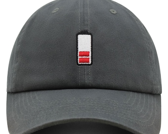Low Battery Embroidered Dad Hat - Premium Cotton Baseball Cap