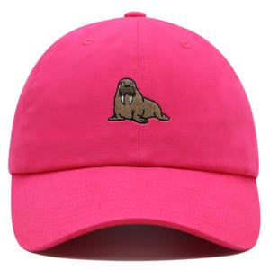 Cartoon Walrus with Tusk Premium Dad Hat Embroidered Cotton Baseball Cap