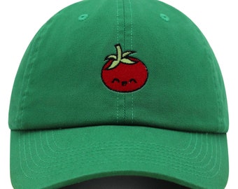 Casquette papa brodée tomate - Casquette de baseball végétalienne végétalienne
