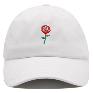 Rose Premium Dad Hat Embroidered Baseball Cap Flower