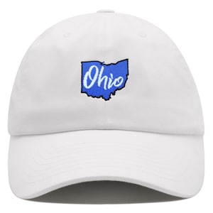 Ohio State Premium Dad Hat Embroidered Cotton Baseball Cap Map