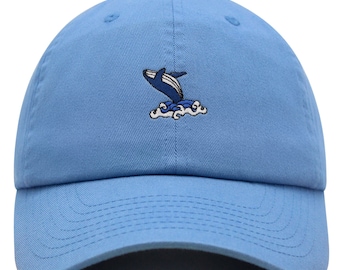 Embroidered Whale Dad Hat: Premium Cotton Baseball Cap