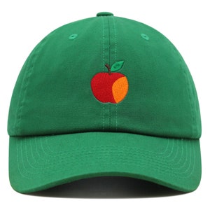 Cappello da papà premium Apple con ricamo a forma di frutta