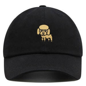 Cute Poodle Premium Dad Hat Embroidered Cotton Baseball Cap Puppy Dog