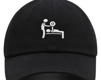 Fitness Silhouette Dad Hat: Embroidered Cotton Baseball Cap