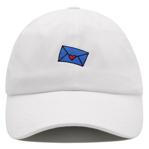 Gorra de béisbol bordada de algodón con letra de amor en color azul de primera calidad para papá LoveLetter Blue