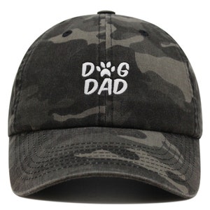 Gorra de béisbol de algodón bordada estilo clásico con diseño de perro papá premium