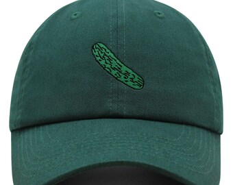 Embroidered Cucumber Dad Hat, Cotton Baseball Cap