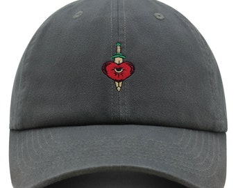 Casquette de baseball en coton brodé Sword Heart Premium, symbole pour papa