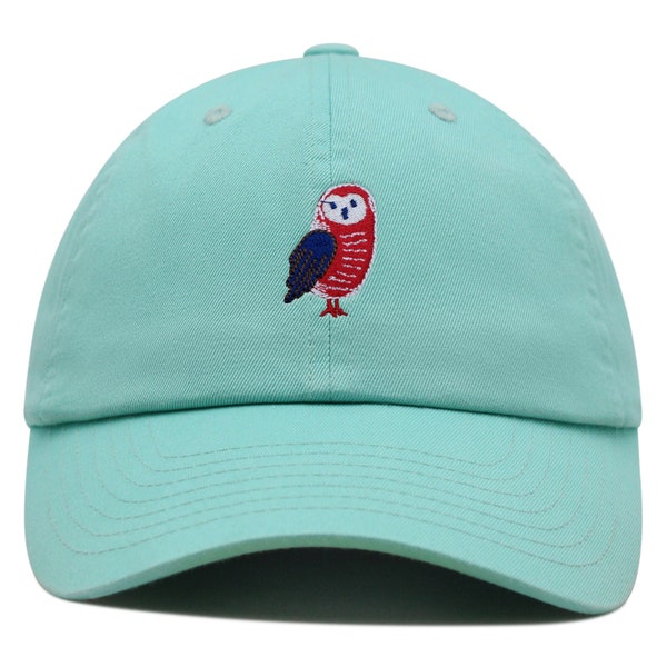 American Owl Premium Dad Hat Embroidered Cotton Baseball Cap Cute Bird