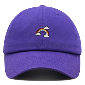 Rainbow Premium Dad Hat Embroidered Baseball Cap Cute